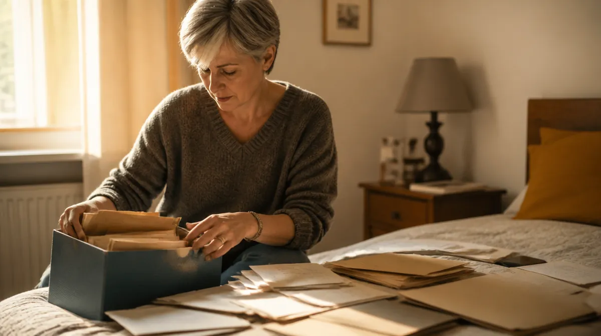 Une femme de 59 ans cherche ses anciens bulletins de salaire pour retrouver des trimestres manquants